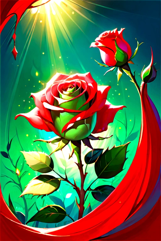RED AND GREEN COLOR ROSE🌹