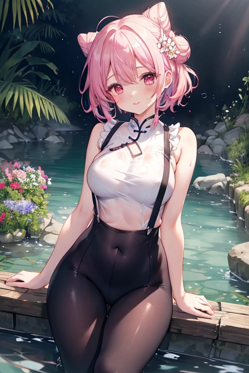 (top quality)),(ultra high resolution),(Super detailed細),(detailed description),((the most picturesque works of art),super precision art,amazing art of depiction,fantasy art:1.5, ((Beautiful flowers々:1.5)), (Body eroded by flowers:1.0),glamorous body:1.3,fancy background effects、masterpiece、fancy details、(NSFW 1.1), ((1 girl)), ((muste piece)), ((extremely detailed:1.3)), in crystal clear water,beautiful woman entering the lake, ((Twin-tailed pink hair)), wet hair, Wearing a light transparent dress, Bathing clothed, steam, (Rose petals floating in water:1.3), early morning light, ivory gold AI, windows, crepuscular lighting, 、see-through lace underwear、very huge boobs、Pink nipples、pink areola，透けて見えるPink nipples、透明なpink areola、lace and string shorts.、princess carry,Sexy lingerie with lace and strings,See-through sexy lingerie,transparent lingerie、translucent dress、pearlescent、pearl、sexy harness、sexy garter belt、sexy stockings、Arranged,intimate, rose garden、colorful roses、lake with floating roses、lying down、open legs、spread your legs、open thighs、soak in water、wet body、splash of water、gorgeous flower decoration、big flower、stylish hair、the moon, Lantern, night time, solo, water play, The water, hair flower, flower, Outdoors, sky porn, full the moon, Shigure, Lantern, clothes soaked in water, sky porn, wet hair (((muste piece),(Highly detailed CG Unity 8K wallpaper),best quality,cinematic lighting,detailed background,beautiful detailed eyes,bright pupils, (very delicate and beautiful),(Beautiful and detailed eye description)， Super detailed,muste piece,)),((red eyes))、greenhouse、garden、temple、