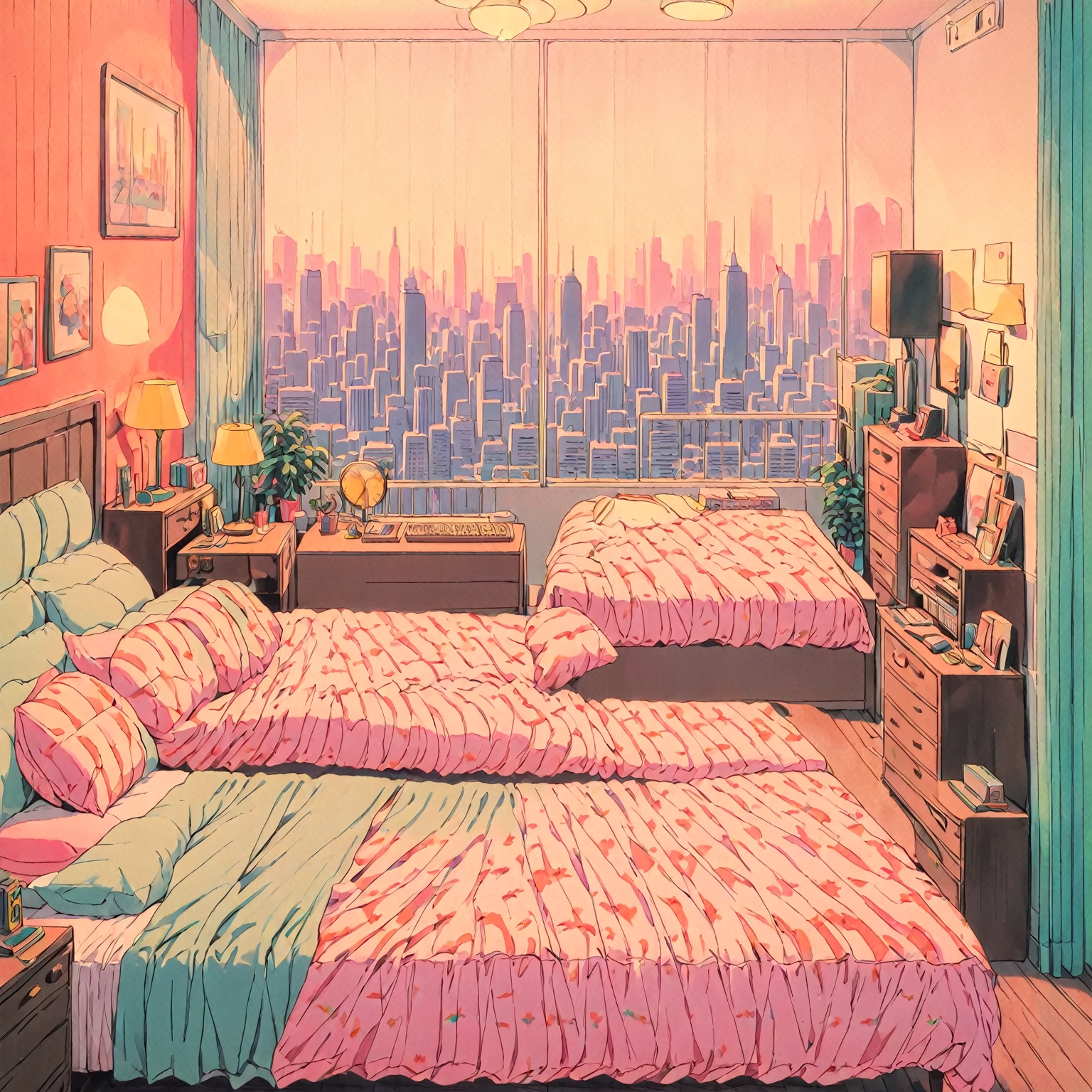 bedroom,the 90s,City Pop,Beauty,Retro,