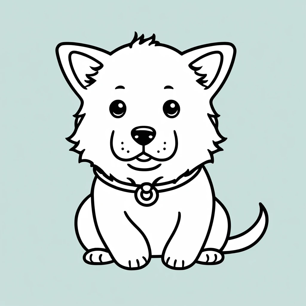 cute malamud, illustration, vector graphics, strong contours