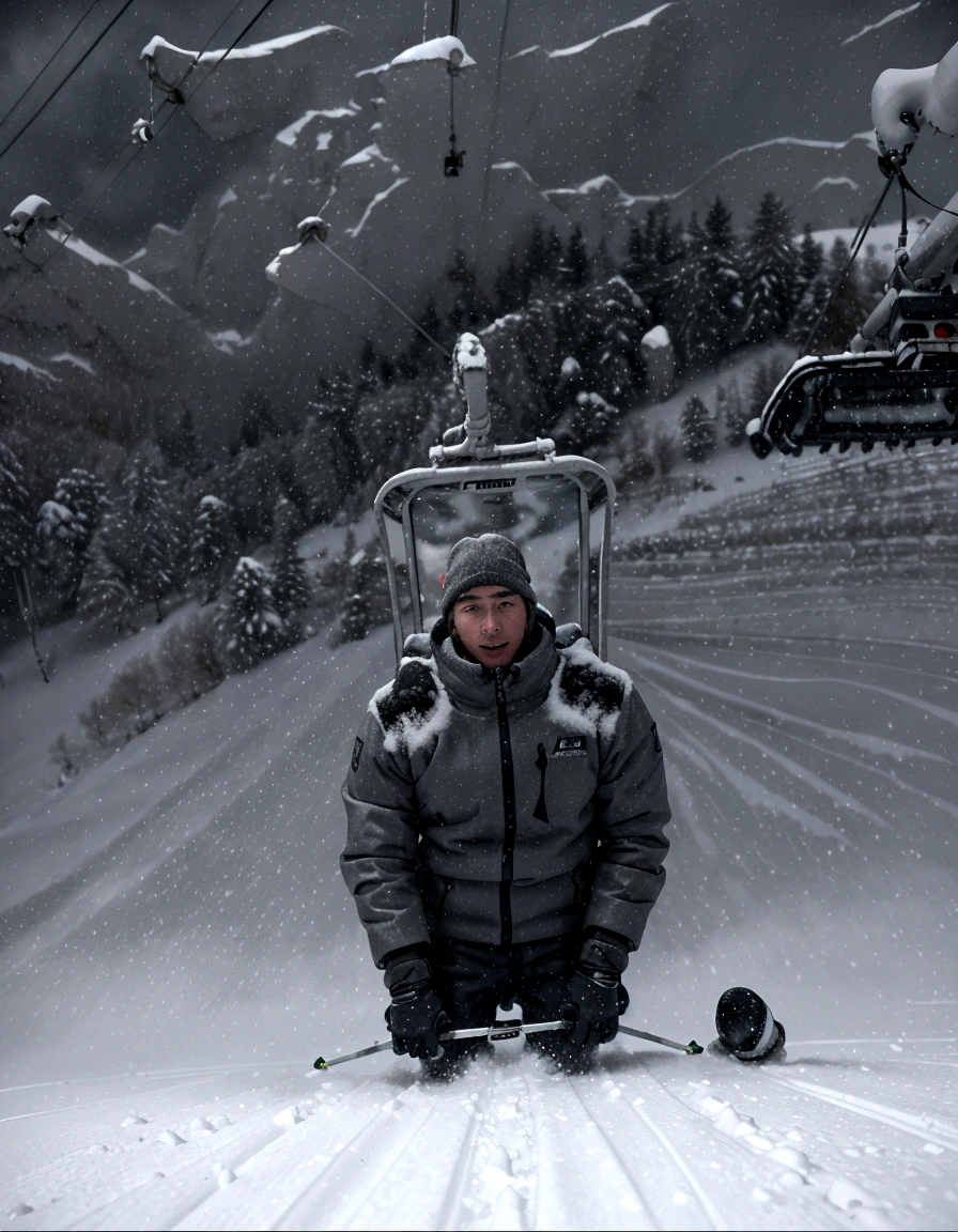 skiers enjoying the snow, riding a ski lift, Blizzard ::5, nicolas delort, in the middle of a blizzard, Thomas Fogarty, Peter Biermann, Blizzard, blizzard, Trent Park, Anato Finnstark, Einar Nielsen, Harvey Pratt, Giovanni Pelliccioli, during snowfall, David Burnett