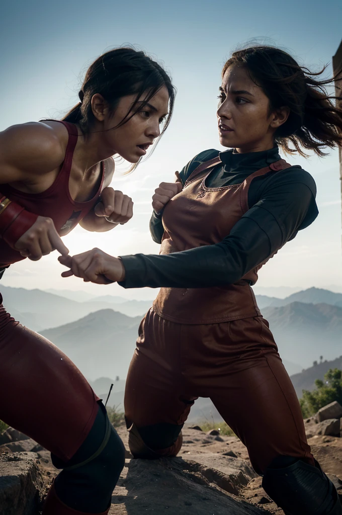 Two heroes against thousands of enemies is an epic picture of courage and perseverance. They may use physical force, self-defense skills, or clever strategies to face these challenges. This reflects their extraordinary fighting spirit and strong determination to fight against all odds for the cause they believe in.