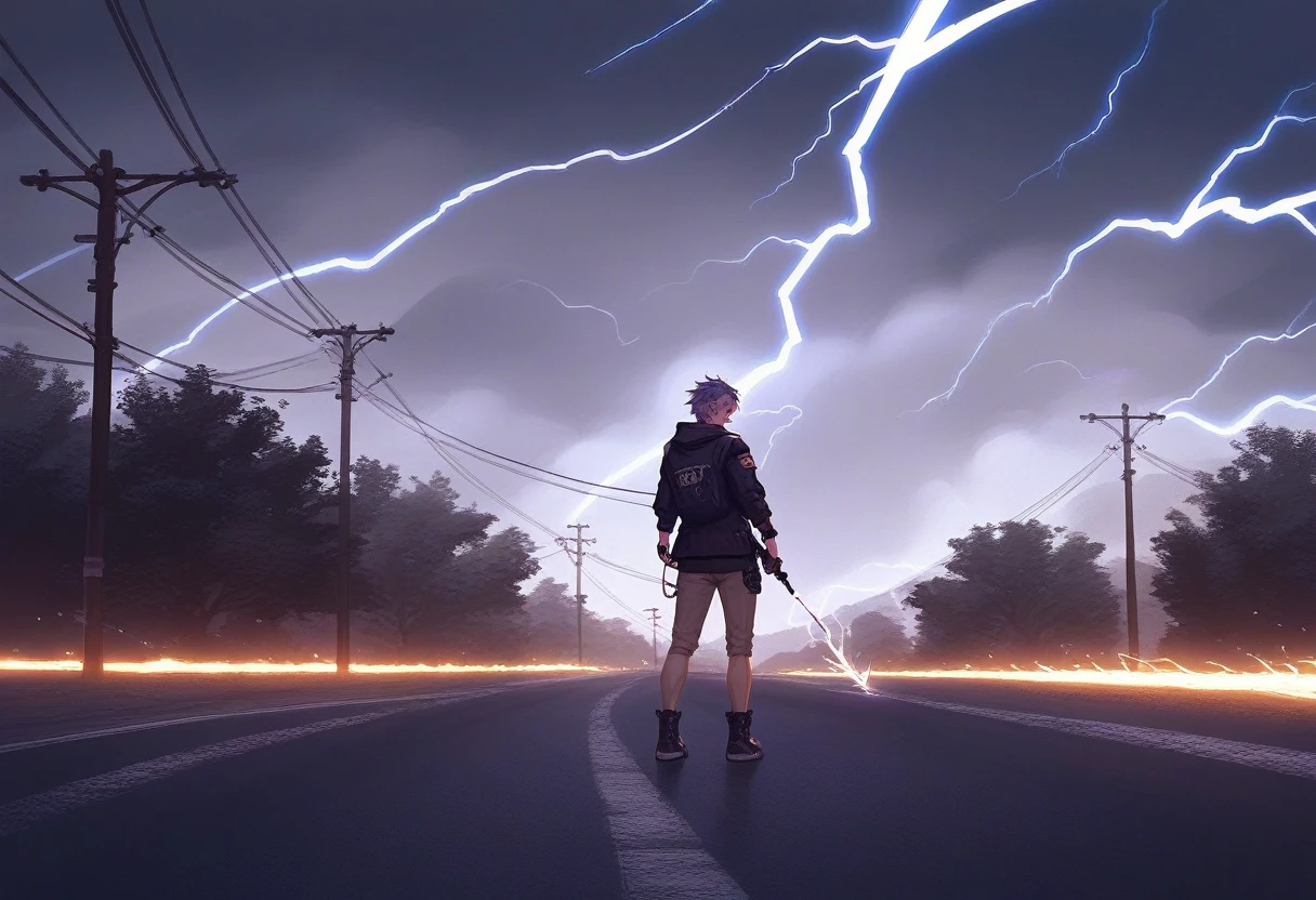 dark dream, A road trip of tornados, purple, lightning, and razor wire (score_9,score_8_up,score_7_up,score_6_up,score_5_up,score_4_up)