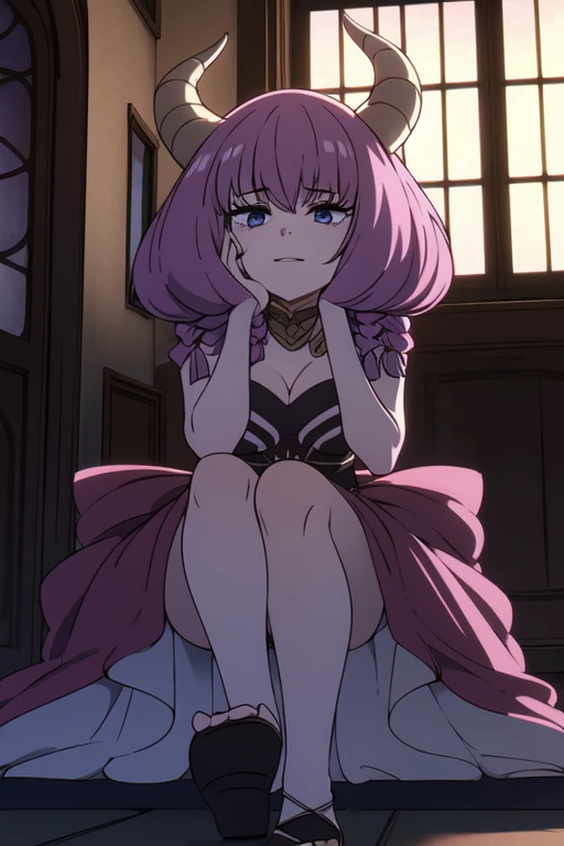 score_7_up, BREAK source_anime, KMitsuriV4XL, 1girl, solo, slight smile, forest,(((((mitsuri as a demon upper moon 2)))))oitdoor, professional light, standing, dutch angle, (((((sexy pose in underwear)))))((((  line visible)))