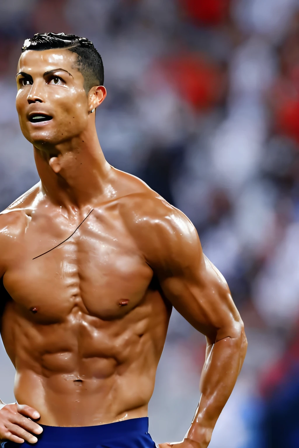 Cristiano Ronaldo naked showing his erect penis