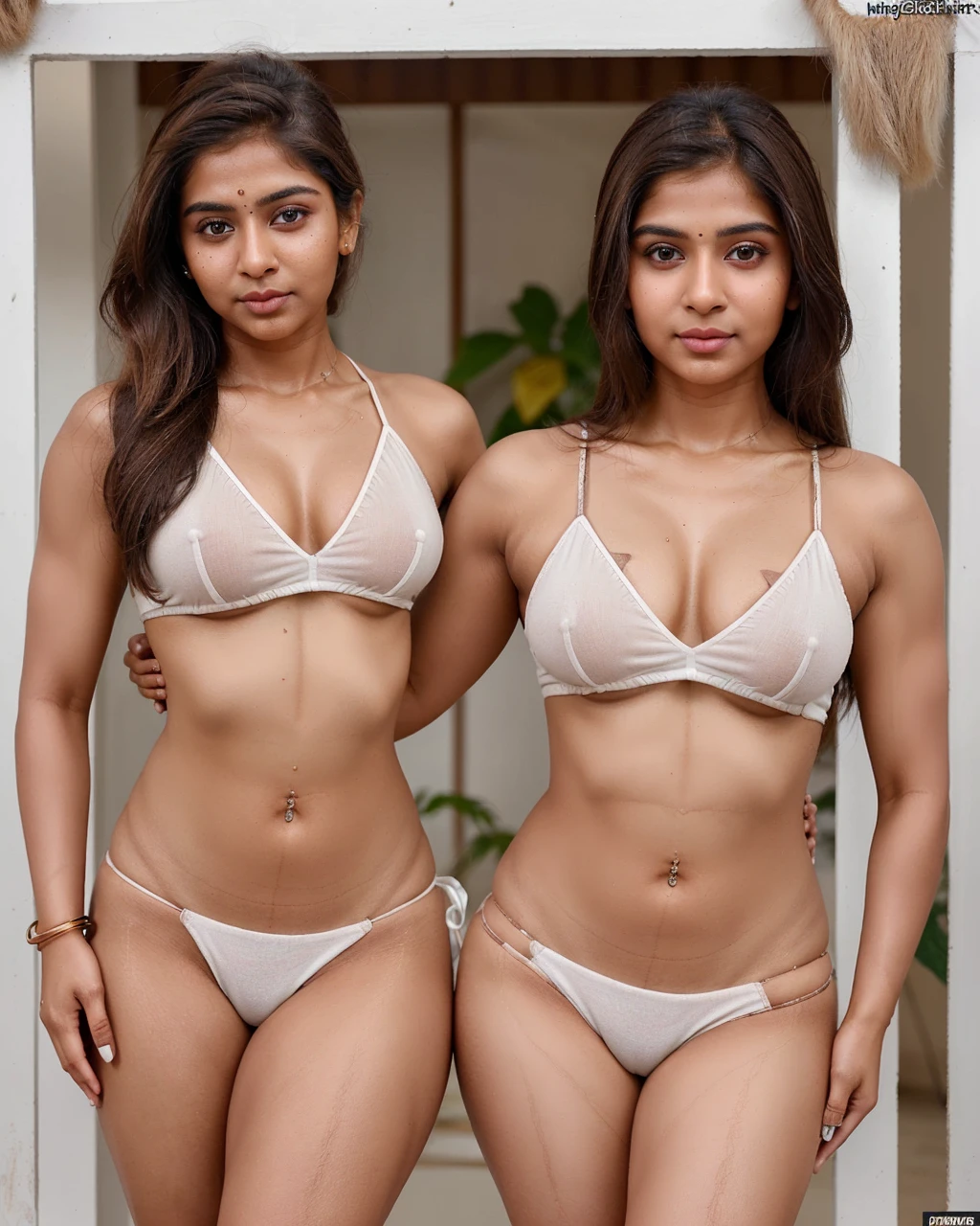 Make a cute beautiful realistic indian fitness influencer age 24 white in skin colour brown hair and