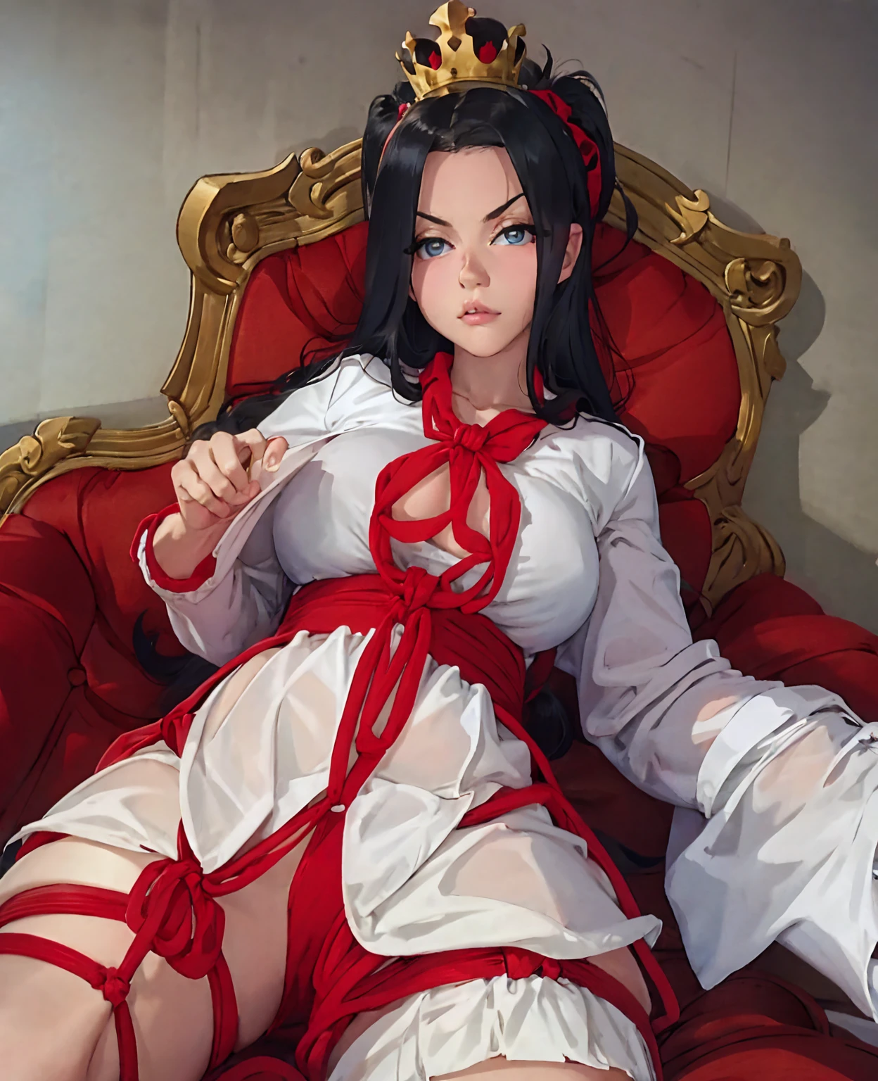 toddler queen of hearts in her cradle into her room
