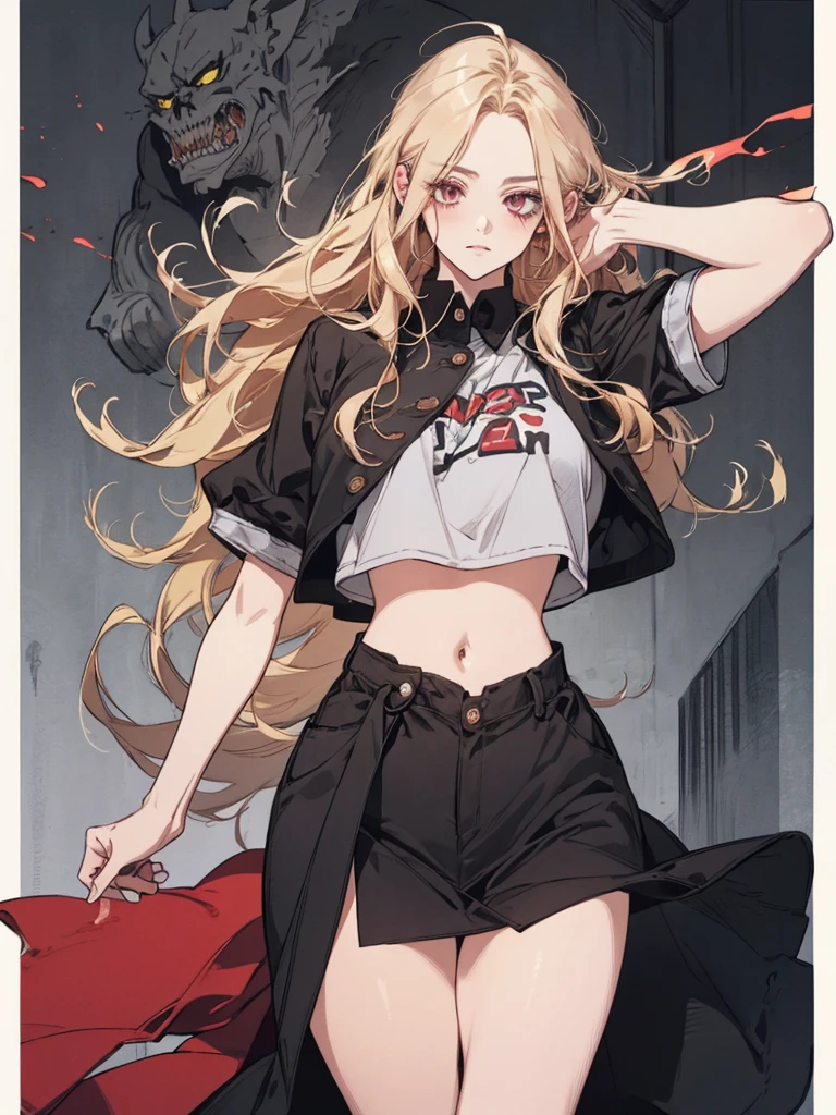 Beautiful plus size anime girl, fashion able overweight girl, pretty, large breasts, wide hips, big tummy, large stomach, cute stomach bump, fashion, outfit, cool pretty clothes, long hair, waist length hair, blonde hair, straight hair, stomach rolls, back rolls, fat, overweight 