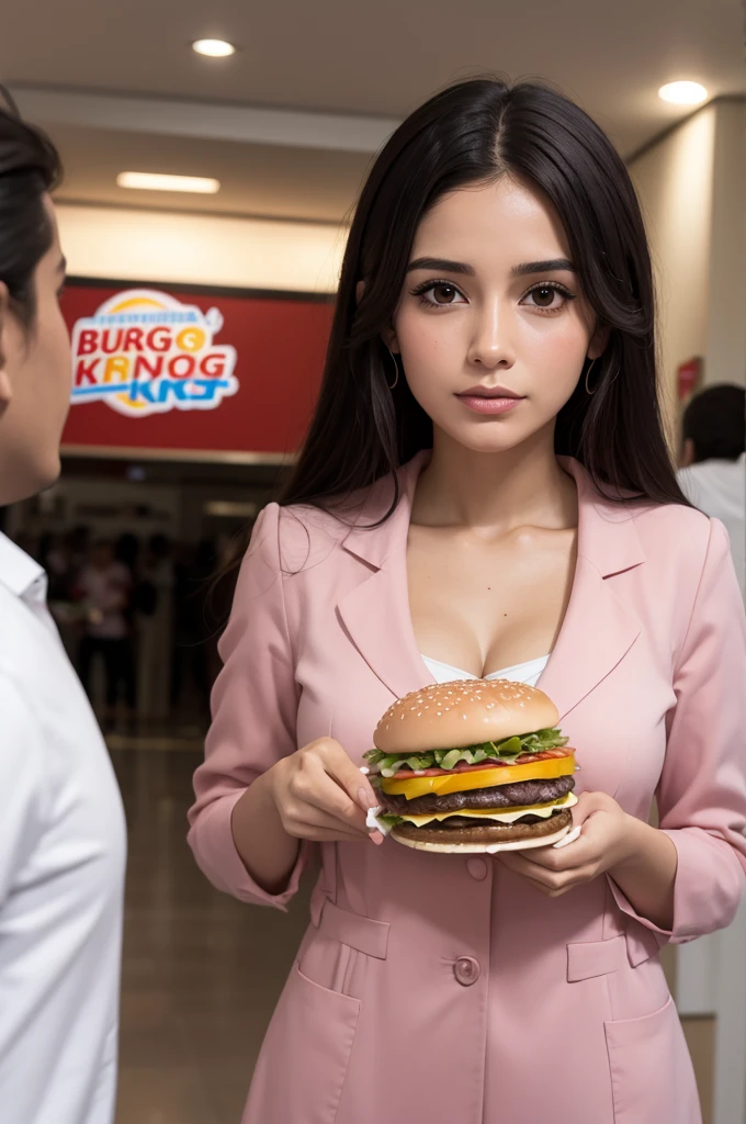 Um compo rosa do Burger king