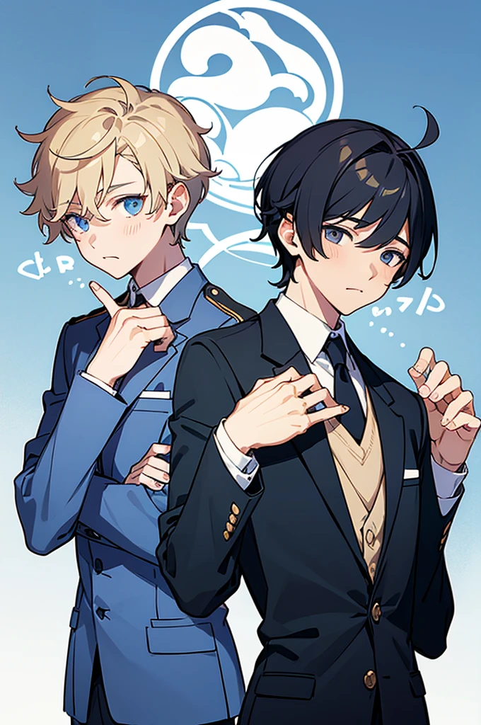 Two boys(Cute boys and handsome boys)、Blazer uniform、