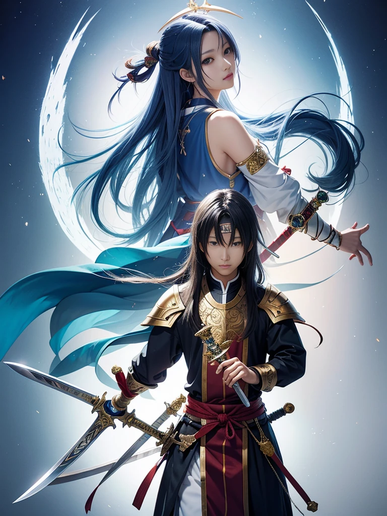 Generate an anime fantasy style sword, a holy sword, unique design, 
