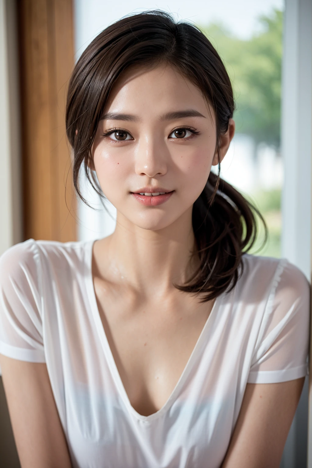 (Sillamäe:1.5), close up, masterpiece, best quality, raw photo, photorealistic, face, incredibly absurdres, beautiful girl (Thai Mix), seductive smile, cute, A-line short hair, depth of field, highres, ultra-detailed, finely detail, extremely detailed, extremely detailed eyes and face, sharp pupils, realistic pupils, sharp focus, cinematic lighting,