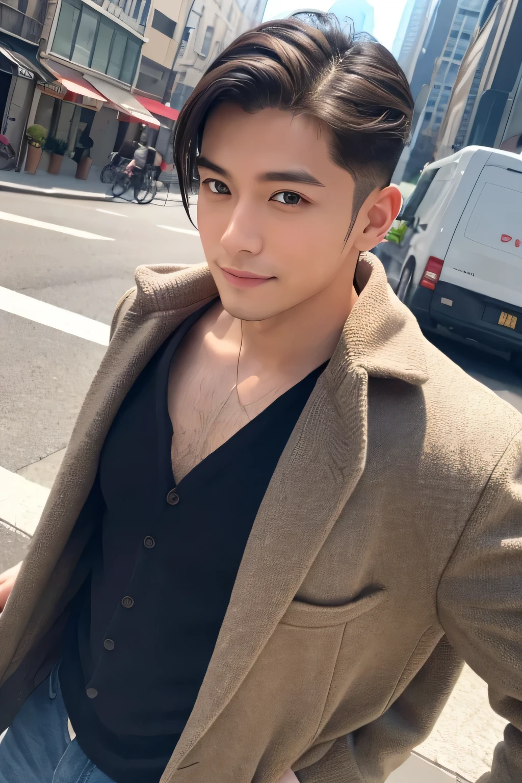 A handsome man who likes gay men、Please face forward、Male in his early 20s、