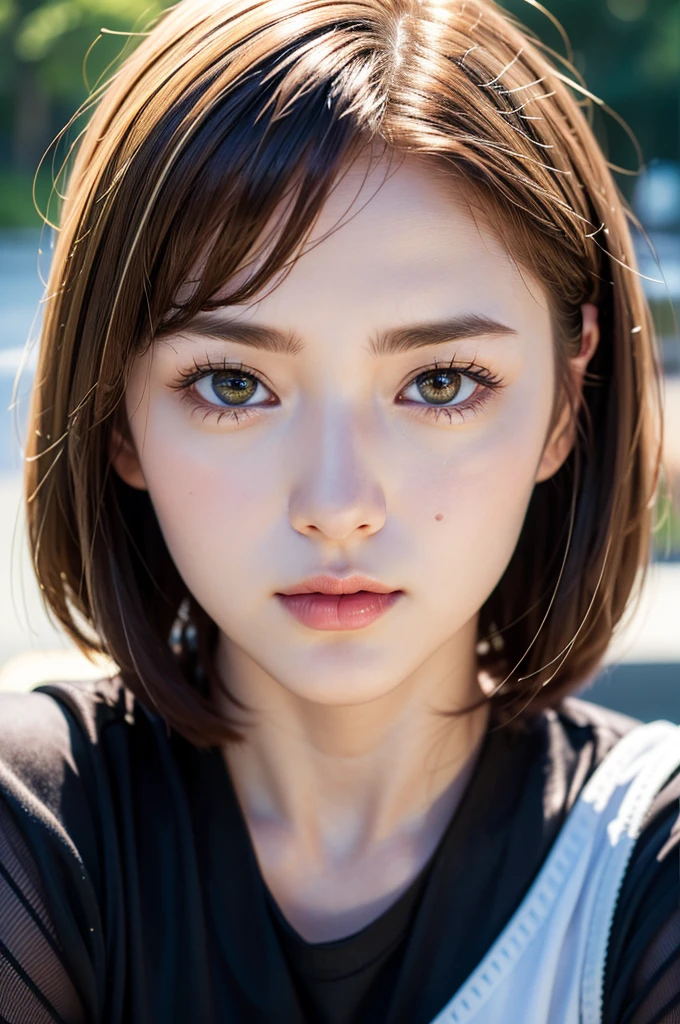 (Sillamäe:1.5), close up, masterpiece, best quality, raw photo, photorealistic, face, incredibly absurdres, beautiful girl, cute, short hair, depth of field, highres, ultra-detailed, finely detail, extremely detailed, extremely detailed eyes and face, sharp pupils, realistic pupils, sharp focus, ccinematic lighting