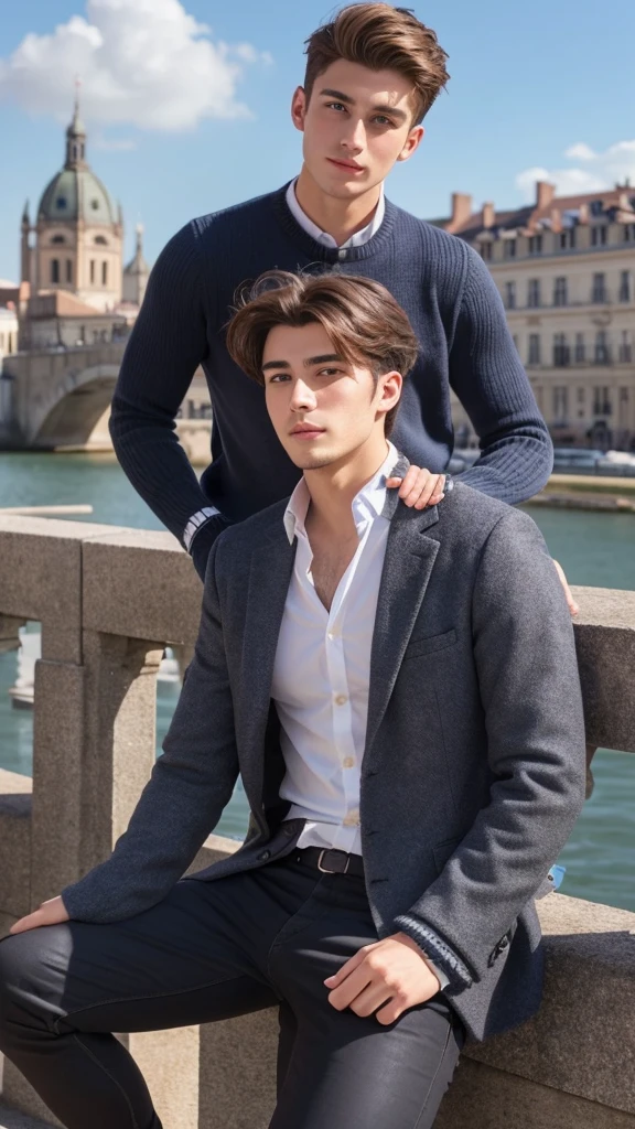 Handsome man in his early 20s、A handsome European man in his 20s、A handsome man who likes gay men、Please face forward、Male in his early 20s、