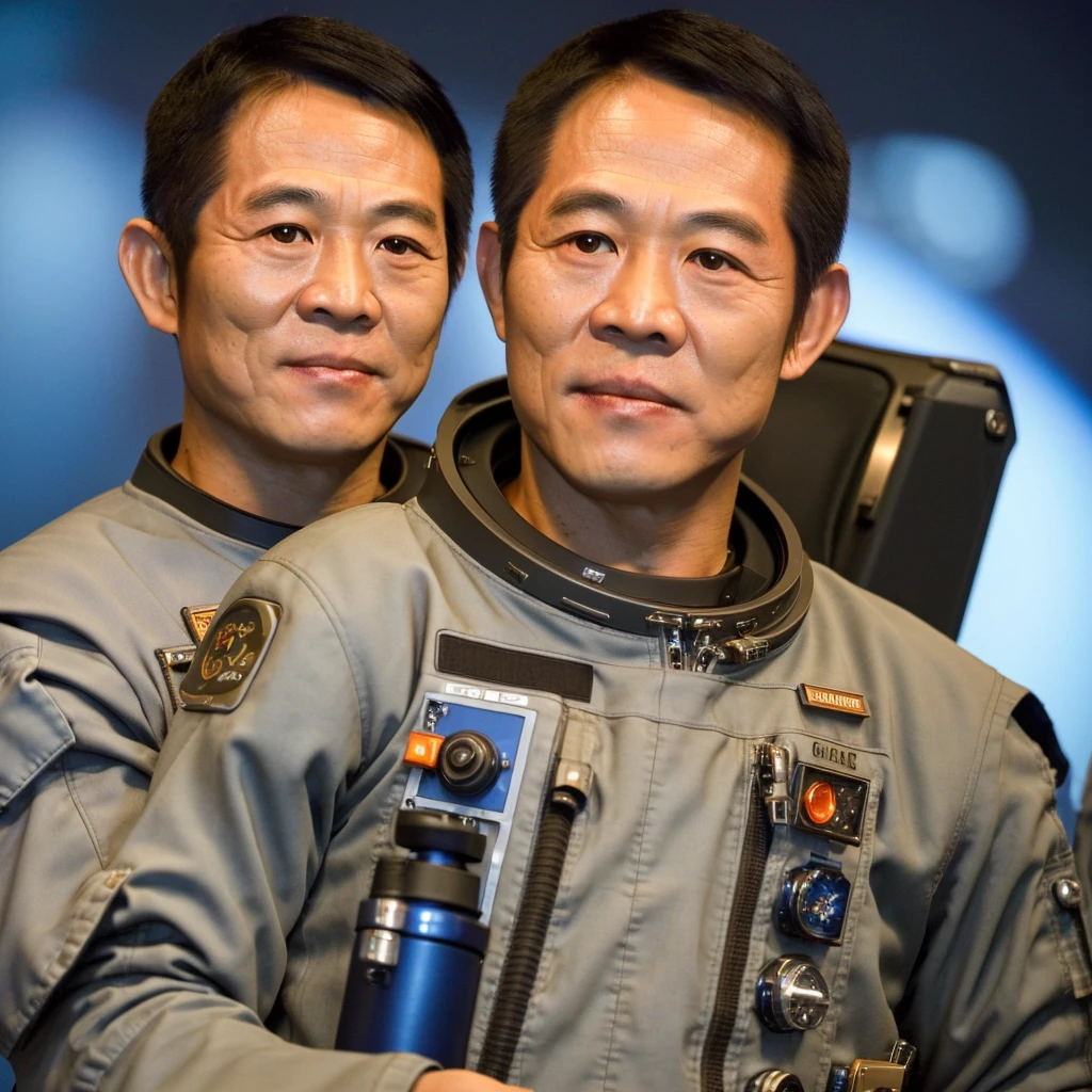 (masterpiece, best quality), jet li  as astronaut, wearing astronaut suit, 1 man, epic (photo, studio lighting, hard light, sony a7, 50 mm, matte skin, pores, colors, hyperdetailed, hyperrealistic), ultrasharp,  