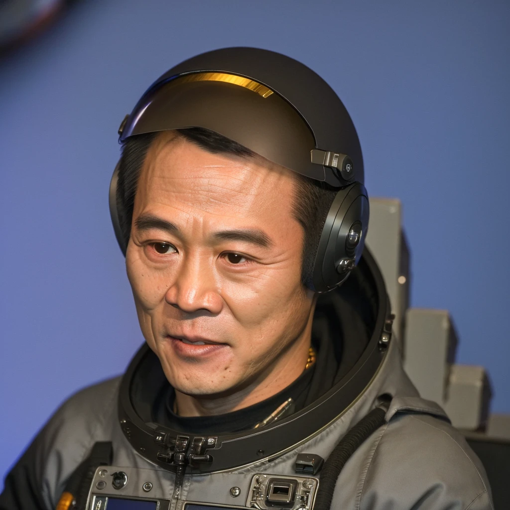 (masterpiece, best quality), jet li  as astronaut, wearing astronaut suit, 1 man, epic (photo, studio lighting, hard light, sony a7, 50 mm, matte skin, pores, colors, hyperdetailed, hyperrealistic), ultrasharp,  