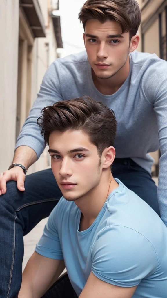 Handsome man in his early 20s、A handsome European man in his 20s、A handsome man who likes gay men、Please face forward、Male in his early 20s、