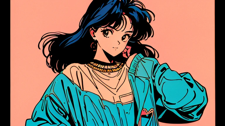 Perfect NwsjMajic,(masterpiece, Highest quality, Highest quality, Official Art, Beautiful and aesthetic:1.2), (One girl), the 90en and women,dance,Retro,pop,cute