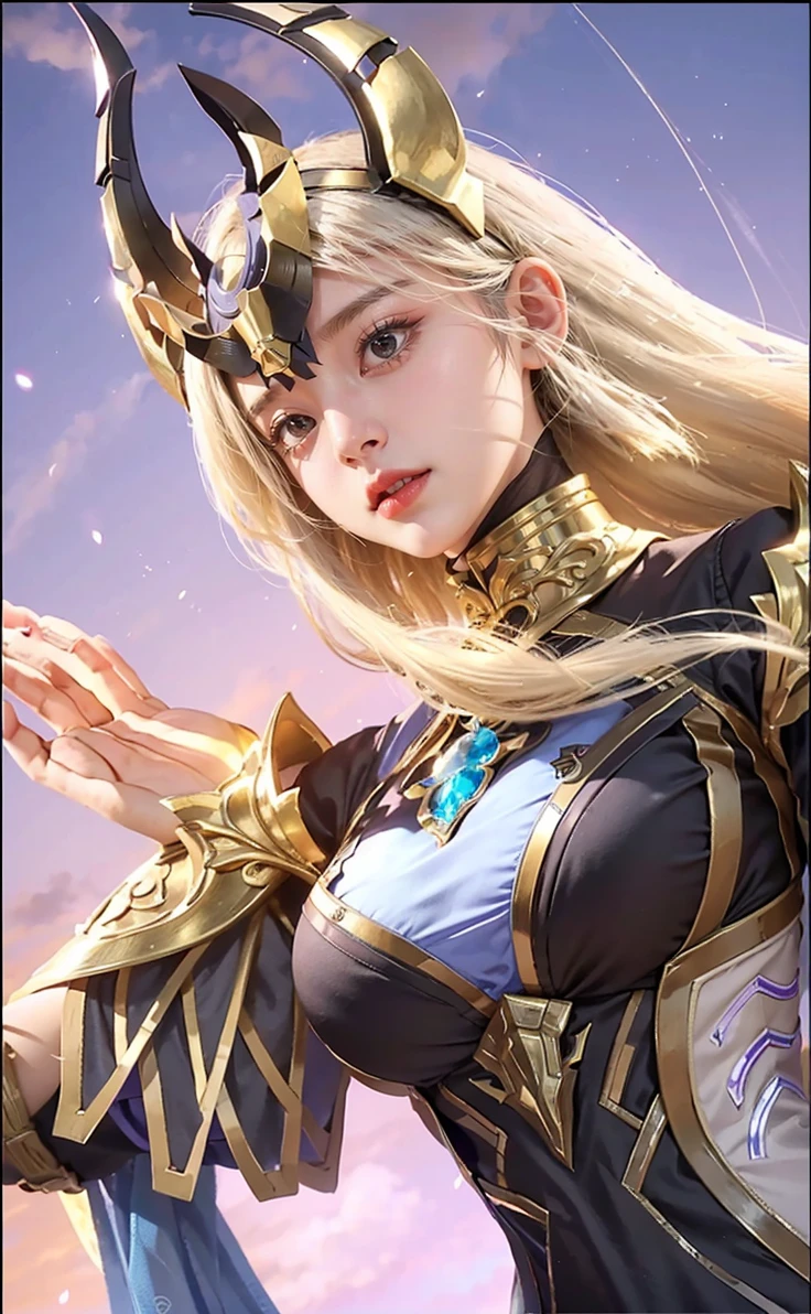 a close up of a woman with a purple and black costume, shadowbringers cinematic, 4 k detail fantasy, a beautiful fantasy empress, game cg, xianxia fantasy, xianxia hero, 2. 5 d cgi anime fantasy artwork, cinematic goddess close shot, ruan jia and artgerm, wow 4 k detail fantasy, hyperdetailed fantasy character