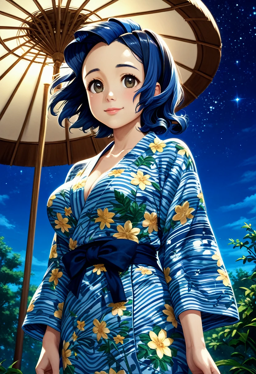 score_9,score_8_up,score_7_up,masterpiece,best quality, source anime, realistic, super detailed, extreme detailed, rating_safe,
1girl, looking up, light smile, (sad:0.5), from below,
BREAK girl, 22yo, short hair, bob cut, (blunt bangs), black hair, (tareme, detailed cute brown eyes), curled eyelashes, (large breasts:0.9),
shiny hair, beautiful detailed eyes, beautiful face,
yukata, outdoors, grasslands, plain, summer, night, beautiful sky, ((Milky Way)), night, star night, particle lighting,,