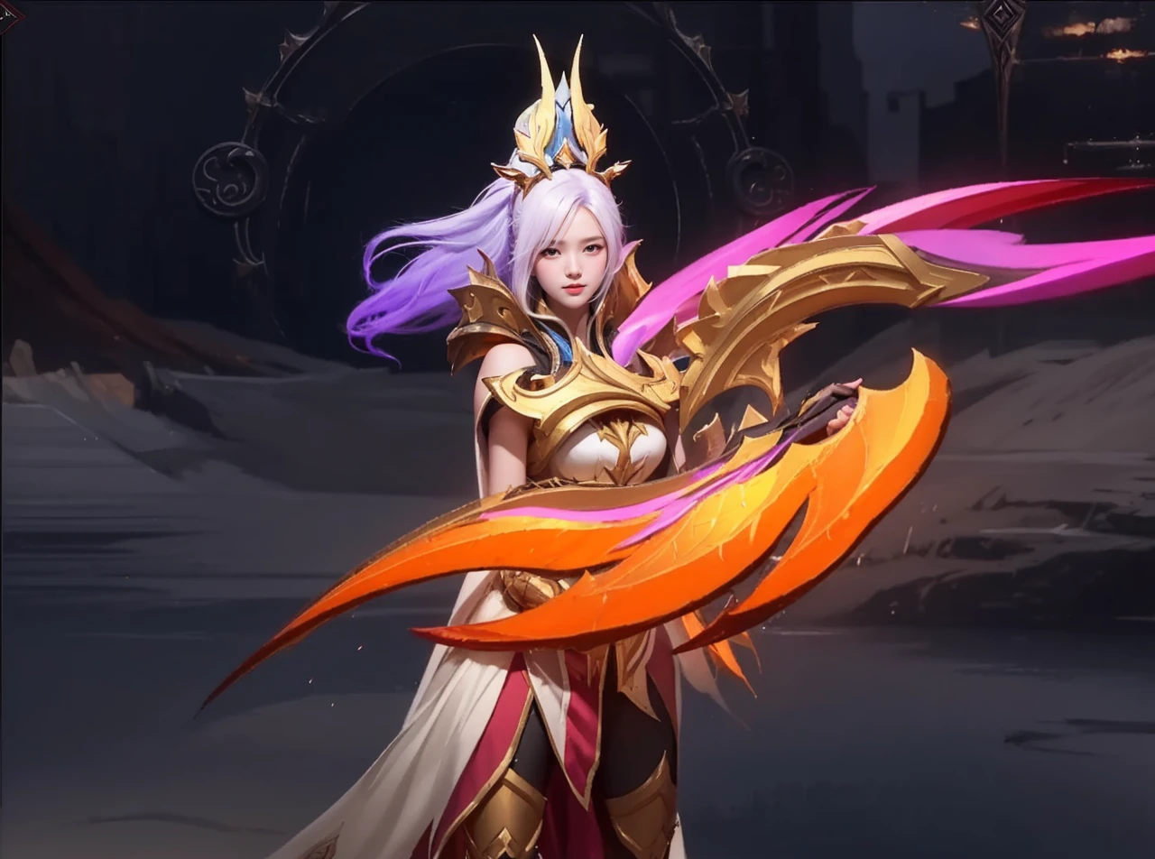 Lindis firework in arena of valor, sexy posed, big breasts and exposes breasts, a slim navel, femoral
