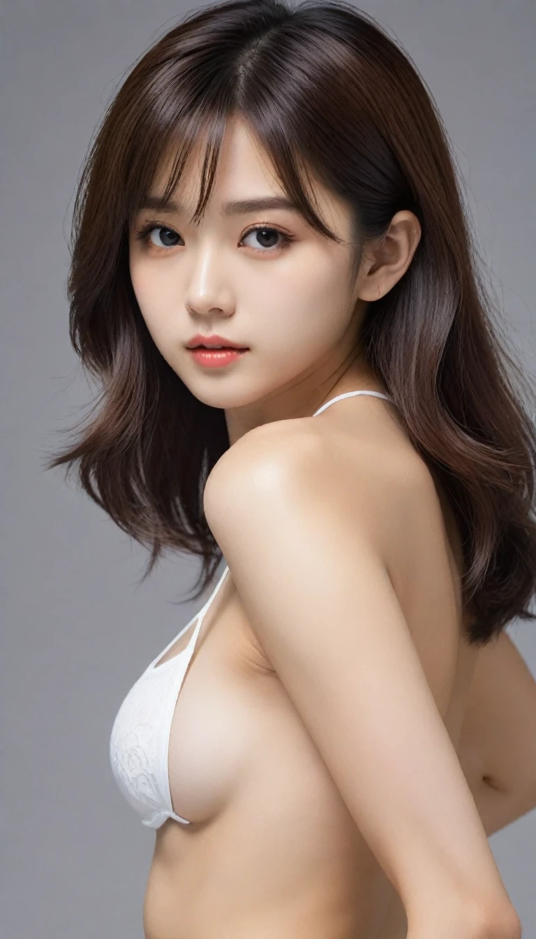 8K, Ultra-high resolution, Highest quality, masterpiece, 三分割法によるphotograph,Surreal, photograph, 1 Girl, (:1.3), pretty girl, Cute face, Beautiful eyes in every detail, 細かくdetailedに,masterpiece,One Girl:1.2, Japan Female Announcer, full body,athletic,Bob with bangs,shiny hair,glaring,bikini,High leg cut,Beautiful leg line beauty,Looking at the audience、beauty、(((Ideal body type))),A cup small breasts :2,、Portraiture:2、Perfect Anatomy、鮮明なdetailed、detailed、Surreal、Light and shadow,Strong light