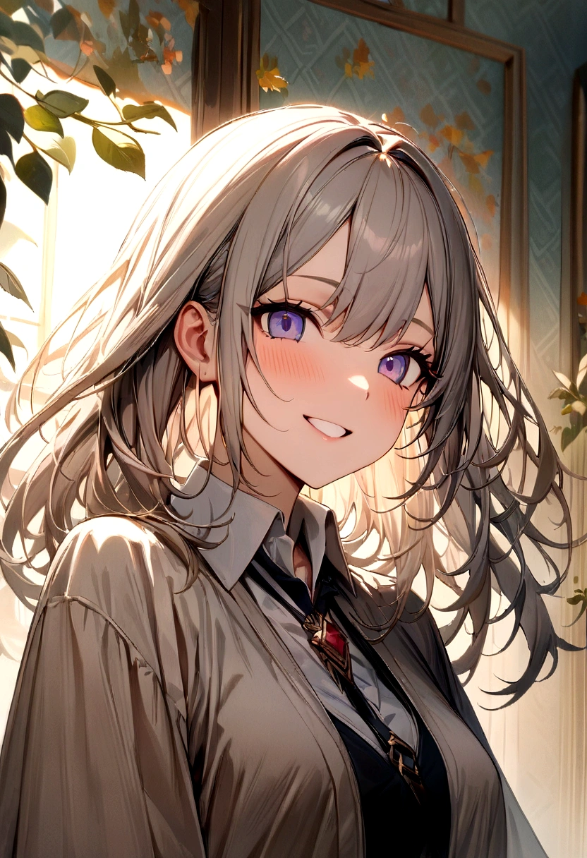 ((masterpiece, Best quality, absurdity, A high resolution, ultra detailed, A high resolution, very good wallpaper 8KCG)), 1 girl, One, smile, detailed background, depth of field,