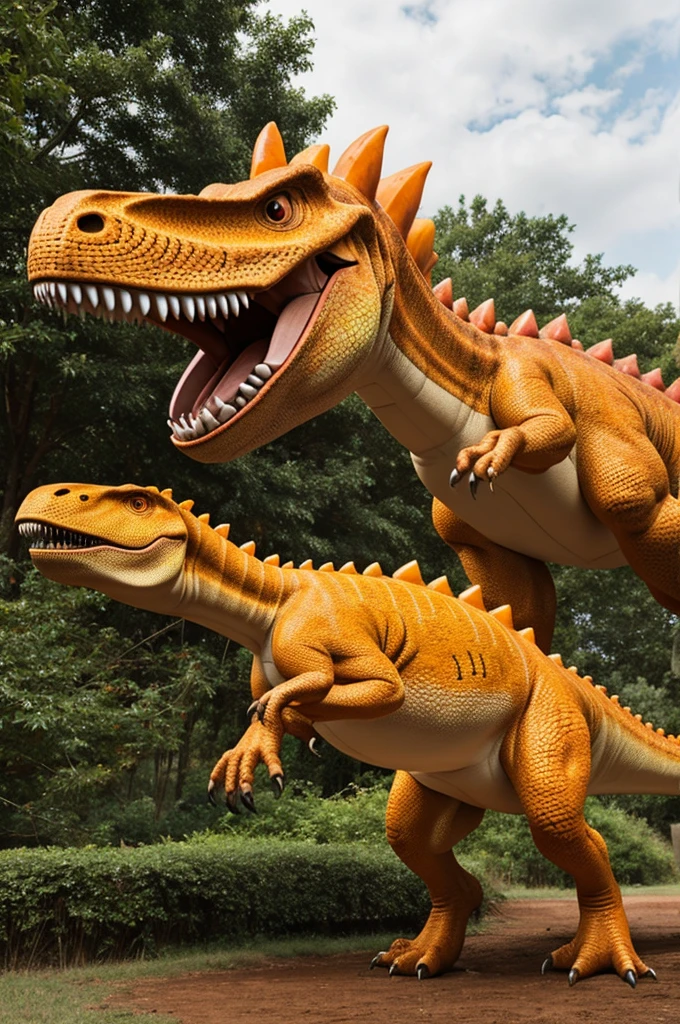 Dinosaur mixed with orange and pearl