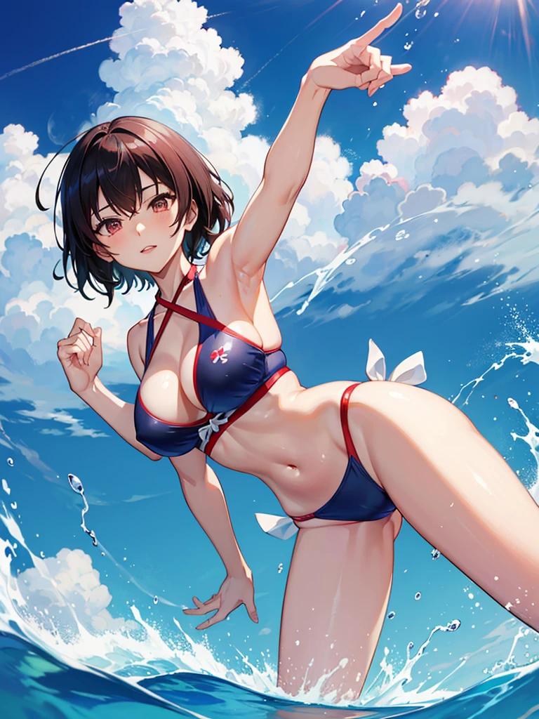 Urabe Mikoto in a swimsuit 