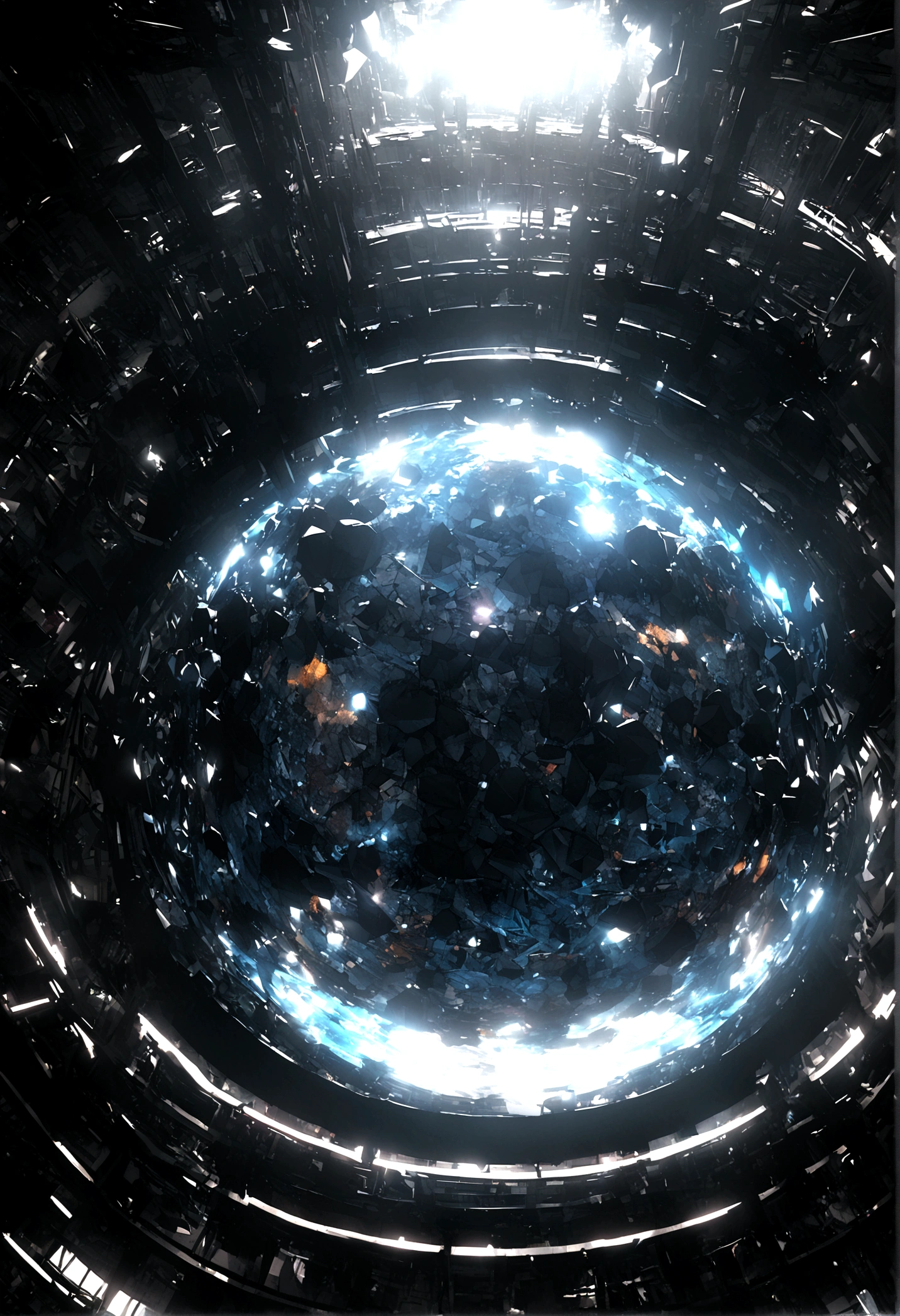 Create 3D imagine picture of physics chemistry biology combine