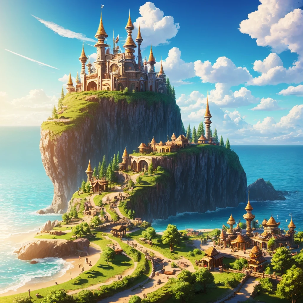 A real future land with perfect sunny light