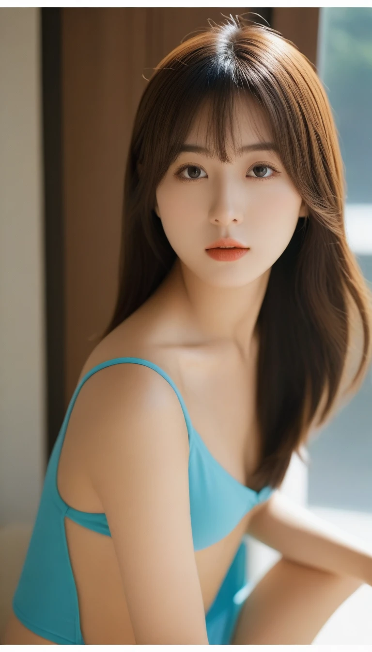 8K, Ultra-high resolution, Highest quality, masterpiece, 三分割法によるphotograph,Surreal, photograph, 1 Girl, (16 years old:1.3), pretty girl, Cute face, Beautiful eyes in every detail, 細かくdetailedに,masterpiece,One Girl:1.2, Japan Female Announcer, full body,athletic,Bob with bangs,shiny hair,glaring,The perfect swimsuit for competitive swimwear,High leg cut,Camel Toe,Beautiful leg line beauty,Looking at the audience、beauty、(((Ideal body type))),A cup small breasts :2,、Portraiture:2、Perfect Anatomy、鮮明なdetailed、detailed、Surreal、Light and shadow,Strong light