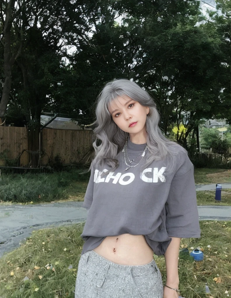 8K high quality，1 woman，Gray hair：1.5