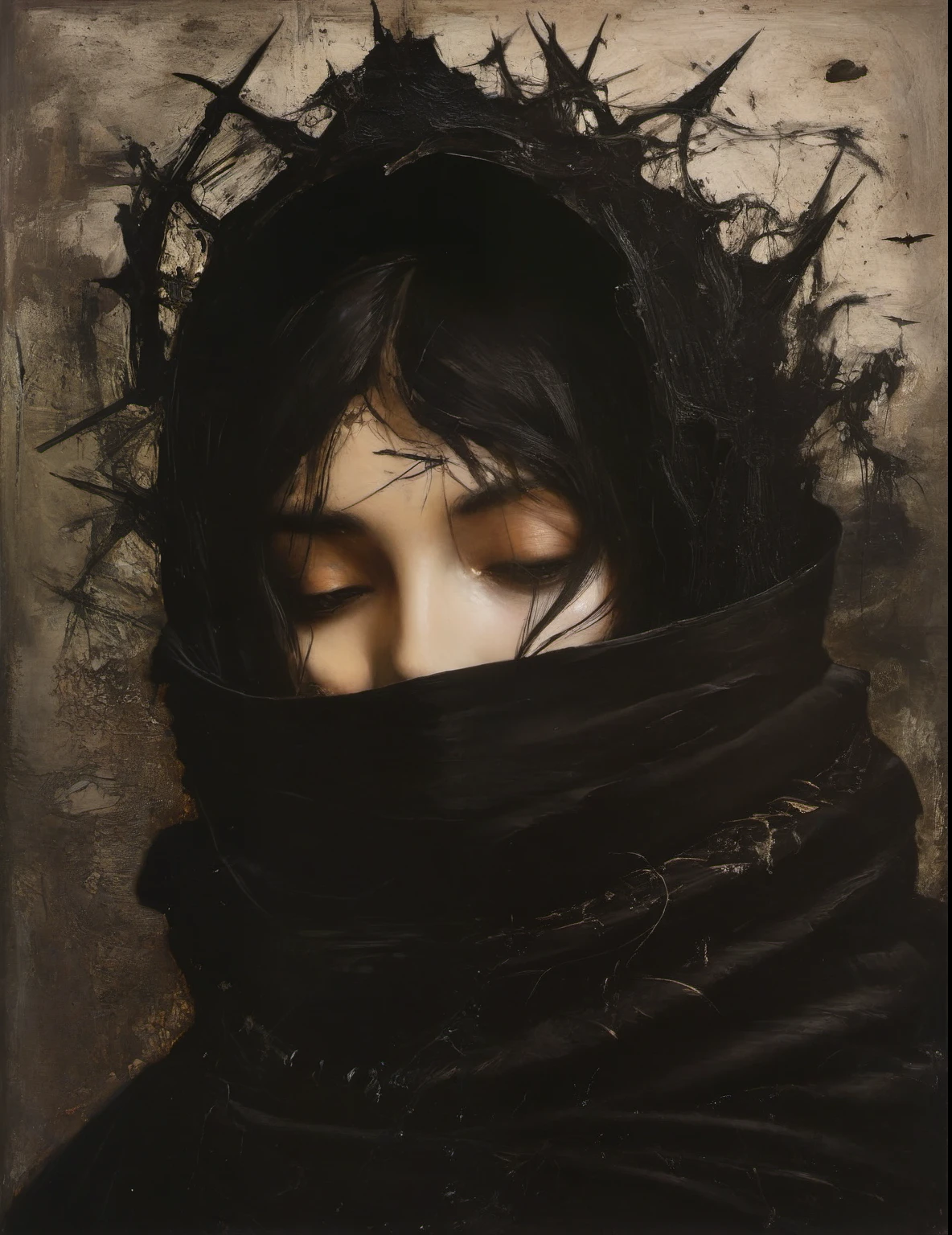 James Gurney, Surrealist art , dream-like, mysterious, Provocative, symbolic, Complex, detailed,, (Gothic but very beautiful:1.4), (masterpiece, Highest quality:1.4) , Nicola Samori Style, lowspirited