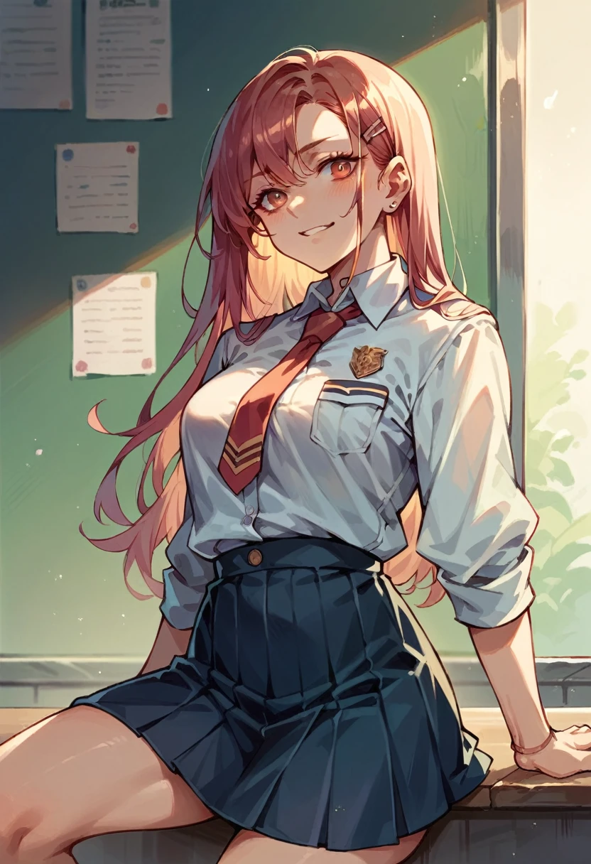 Five female college students,pretty,Uniforms,Different hair colors