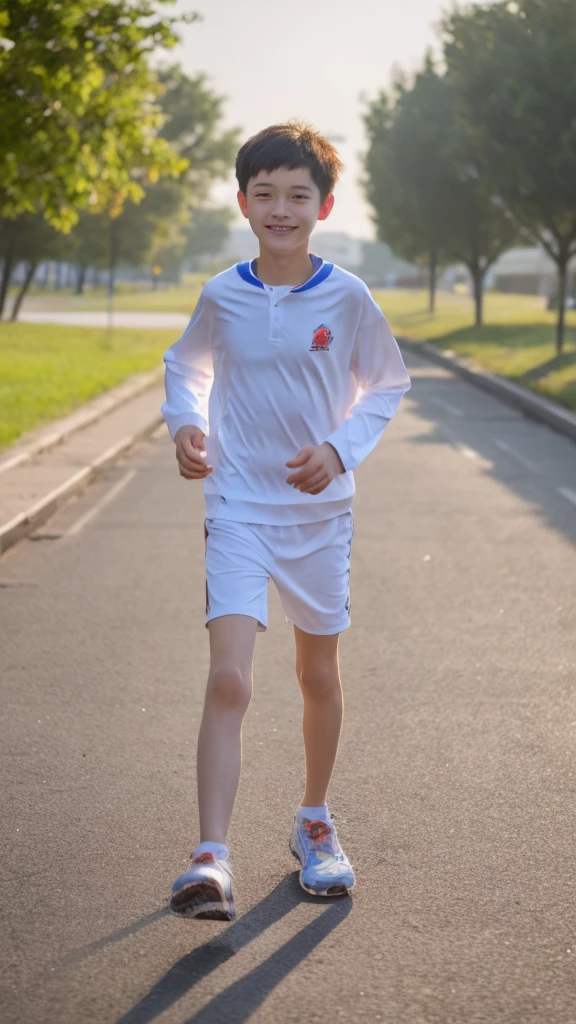 ,Smile,Spread your white and slender legs,jogging,full body,8K(nsfw)