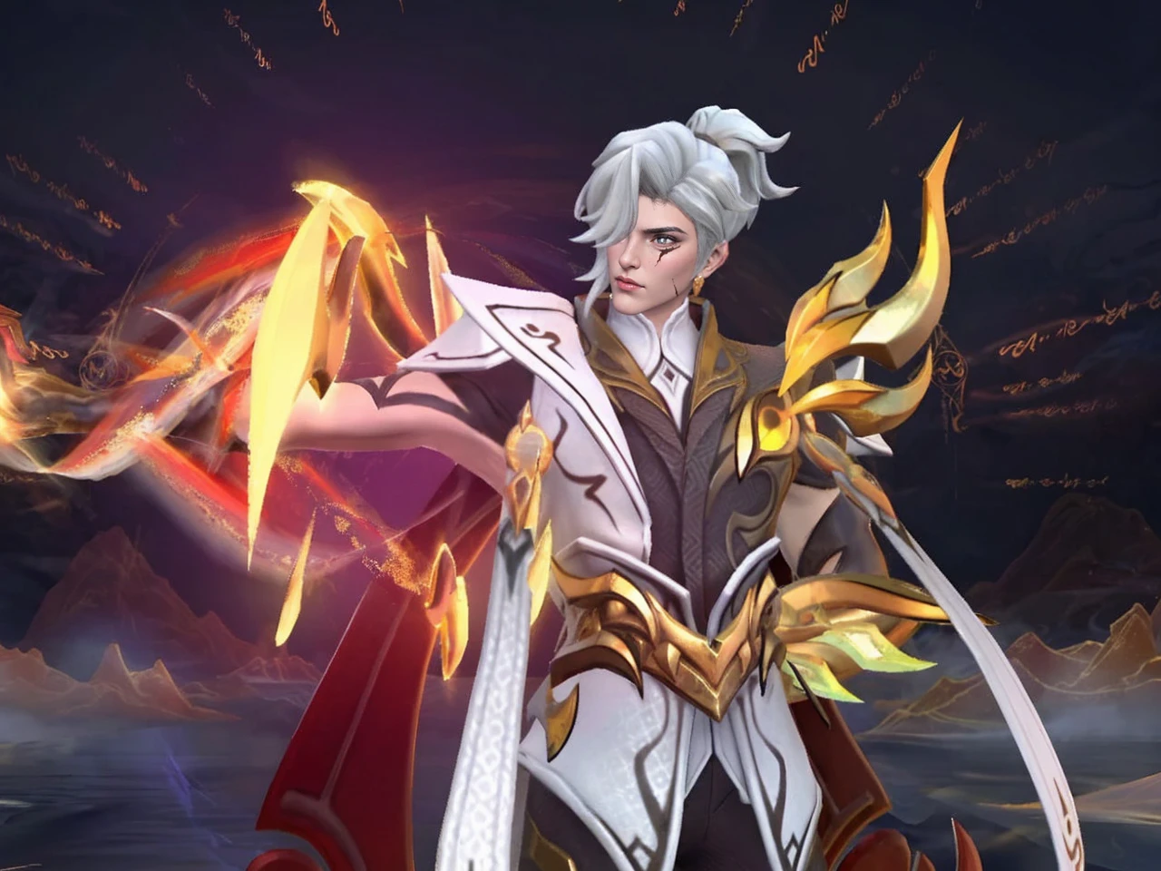 masterpiece, ((perfect eyes)) best quality, (semirealism:1.9), beautiful lighting, (extremely detailed CG unity 4k fhd wallpaper), High Detail, Sharp focus, dramatic outdoors ,1 guy, white! hair, light blue eyes.