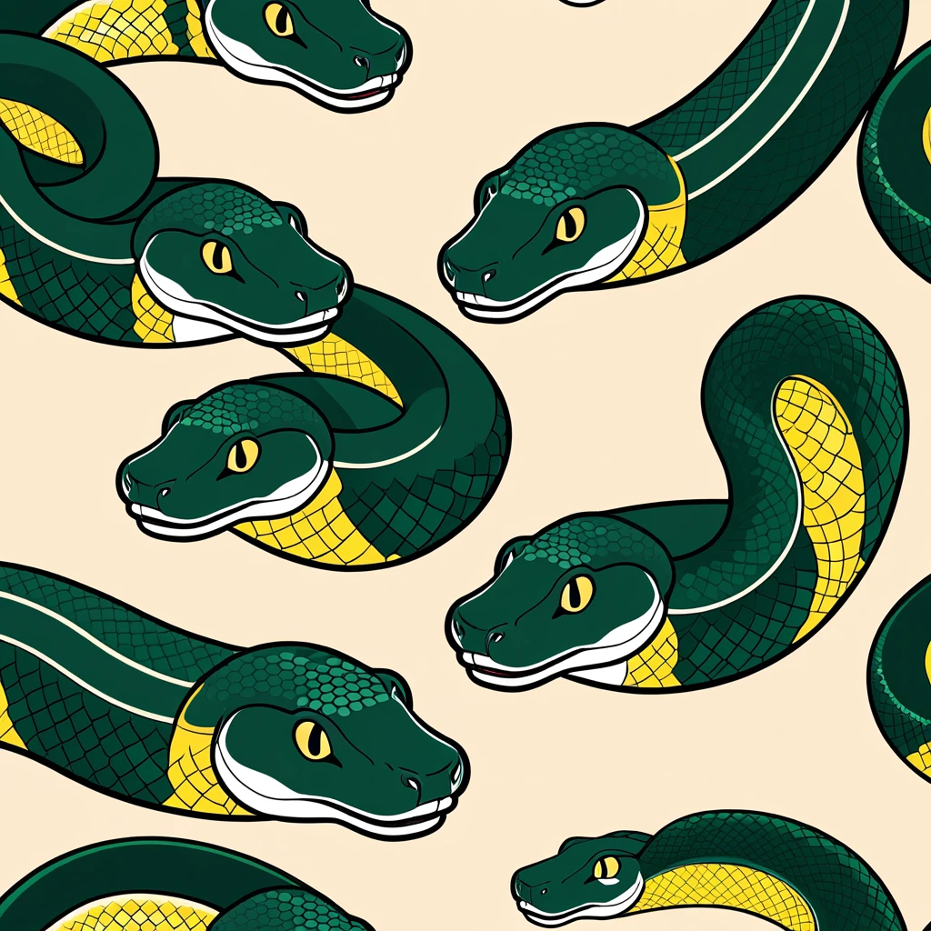 cute anaconda, illustration, vector graphics, strong contours