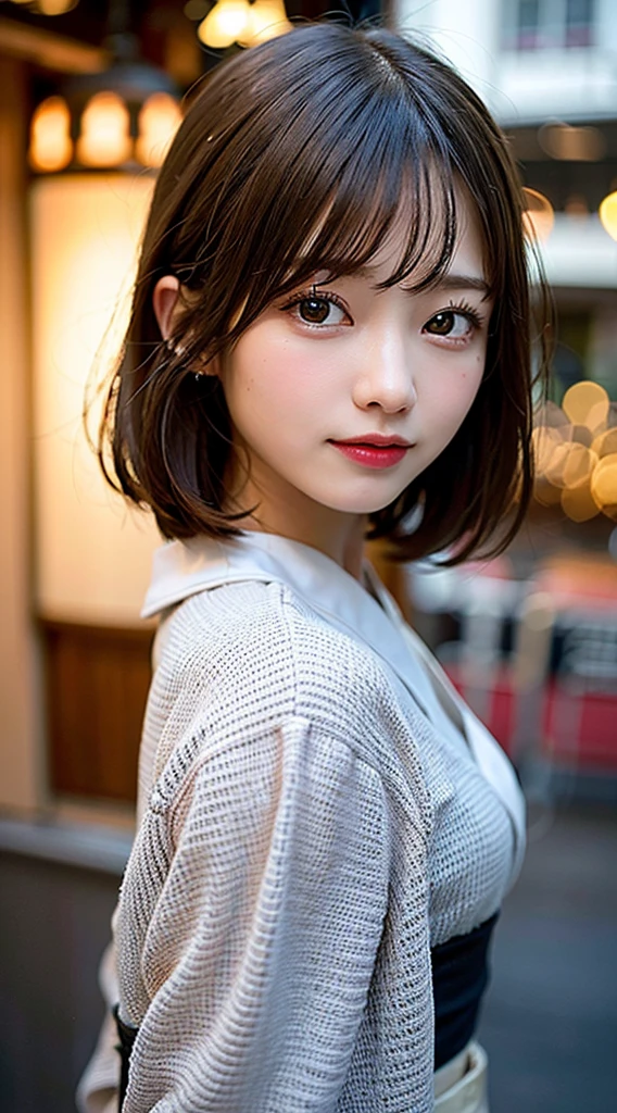 (8K, Raw photo:1.2), Detailed face and eyes,Best Quality, 超A high resolution, Highly detailed ,intricate detailes ,masutepiece ,Cute Girl , Soft cinematic light, Hyper-detailing,Sharp Focus, High quality, Blonde hair, bob cuts, Yukata