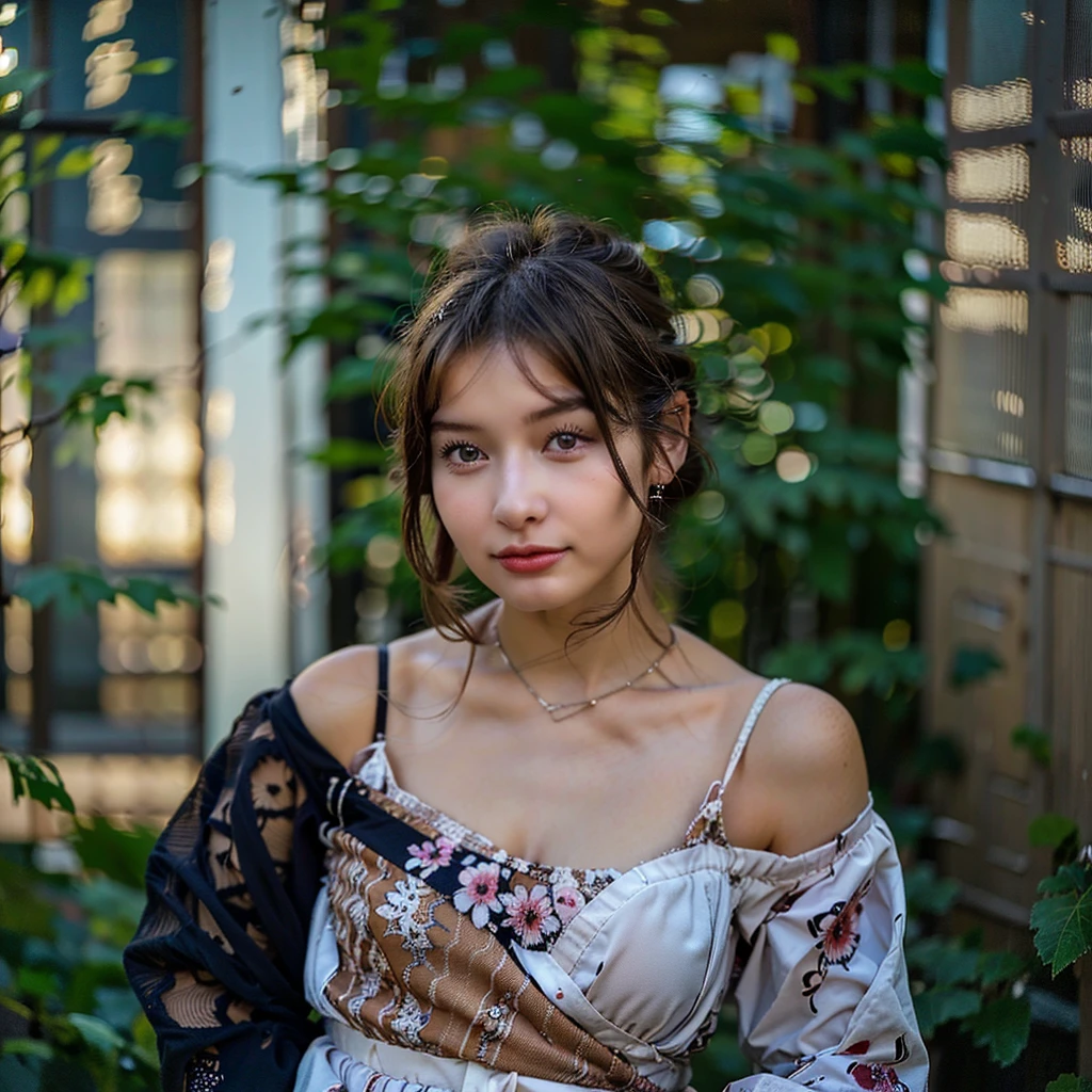 Génère moi la plus belle femme japonaise du monde avec une tenue moulante style une robe rajoute lui des magnifiques tatouages des magnifiques bijoux et du maquillage avec beauté de réalisme en 8k et avec beaucoup de textures ainsi qu’un magnifique fond 