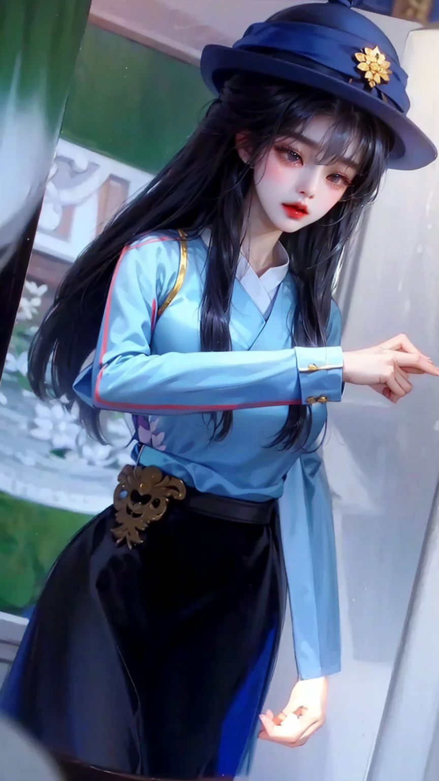 Beautiful young Korean woman, beautiful Korean women, Gorgeous young Korean woman, Korean girl, ulzzangs, Shin Jinying, Choi Hyun-hwa, wearing white camisole，Portrait of the royal sister