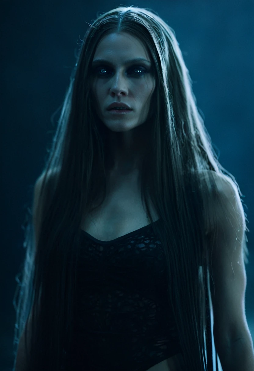 Fashionable of androgynous alien looking witch wearing veil, glowing eyes, beautiful evil slavic muscular woman, pale skin, long dark blond hair, futuristic design, minimal details, givenchy, photoreal, 200mm, hd, f/ 2.0, highly detailed, surreal , drop dead, in the style of red and blue, (intricate details, hyperdetailed:1.15) (skin texture:1.2), cinematic, professional, 4k, (((dynamic model pose))), sitting, full body, mesmerizing, dynamic, dramatic, sensual, dynamic pose, highly detailed skin with hair, subcutaneous veins, light and shadow play, highly detailed,24mm photograph, film, bokeh, professional, 4k,