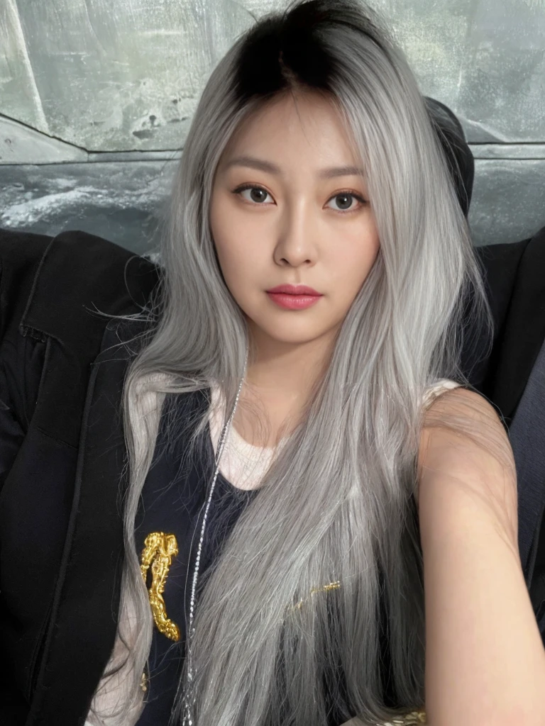 8K high quality,1 woman,Gray hair:1.5