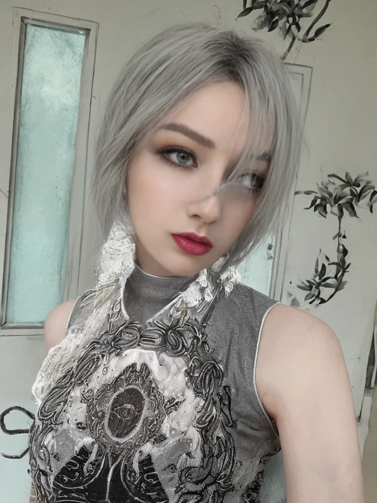 8K high quality，1 woman，Gray hair：1.5