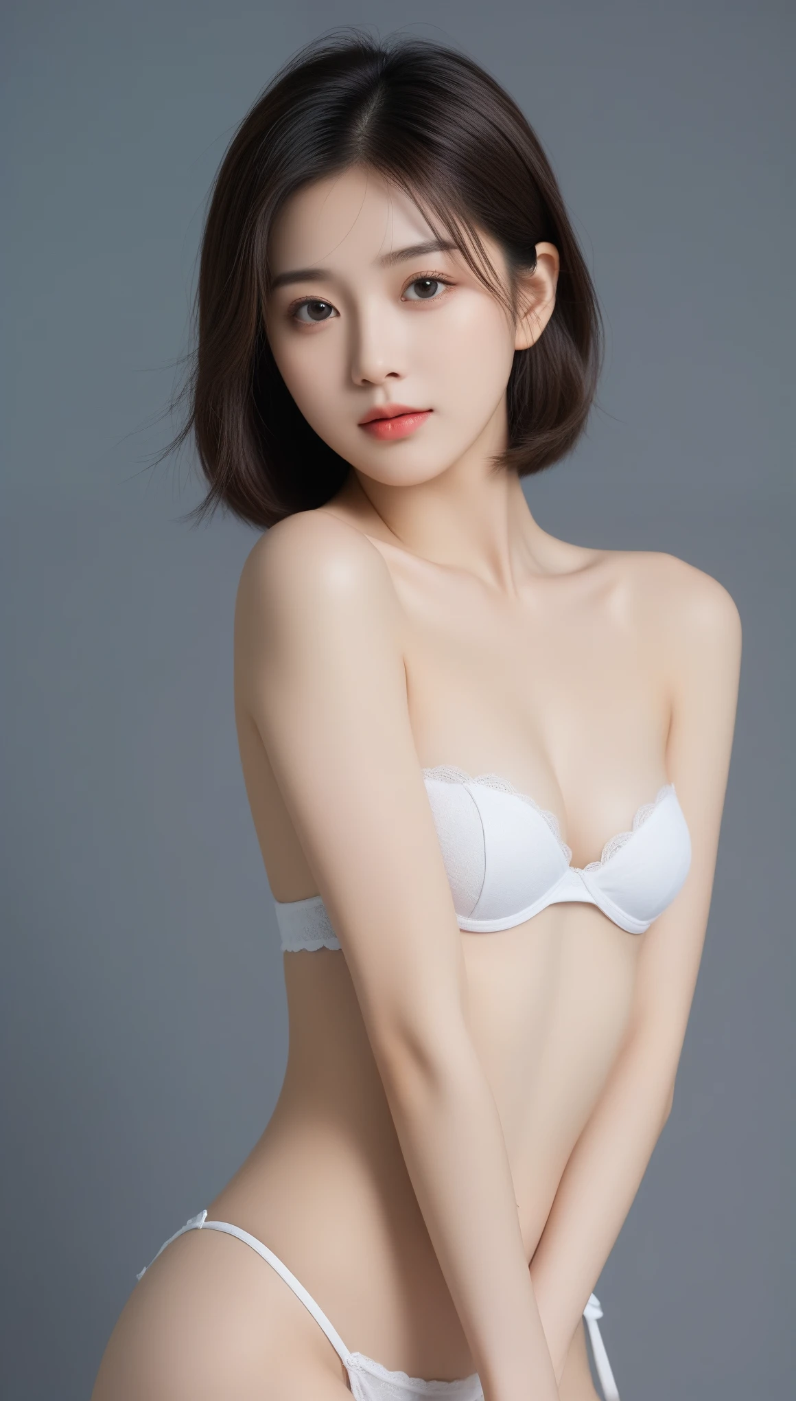 8K, Ultra-high resolution, Highest quality, masterpiece, 三分割法によるphotograph,Surreal, photograph, 1 Girl, (:1.3), pretty girl, Cute face, Beautiful eyes in every detail, 細かくdetailedに,masterpiece,One Girl:1.2, Japan Female Announcer, full body,athletic,Bob with bangs,shiny hair,glaring,bikini,High leg cut,Beautiful leg line beauty,Looking at the audience、beauty、(((Ideal body type))),A cup small breasts :2,、Portraiture:2、Perfect Anatomy、鮮明なdetailed、detailed、Surreal、Light and shadow,Strong light