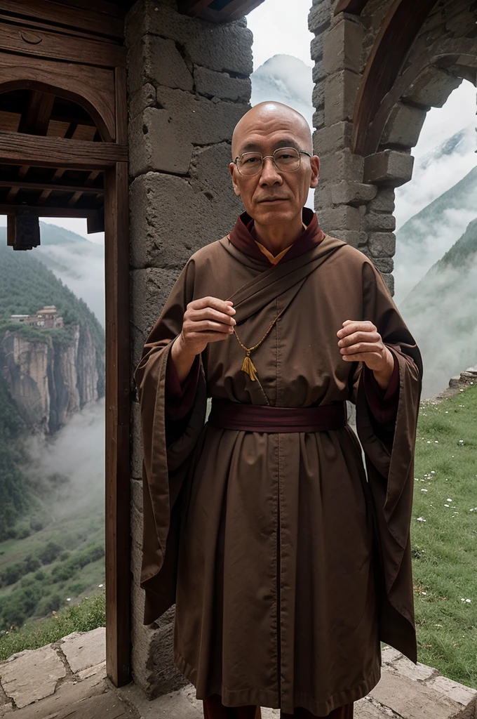 Once upon a time, in a remote monastery nestled among mist-covered mountains, there lived a group of wise and compassionate monks. Among them was a special  named Ai, found abandoned at the monastery gates as an .