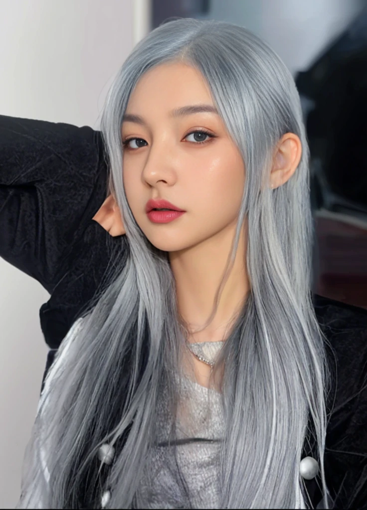 8K high quality,1 woman,Gray hair:1.5