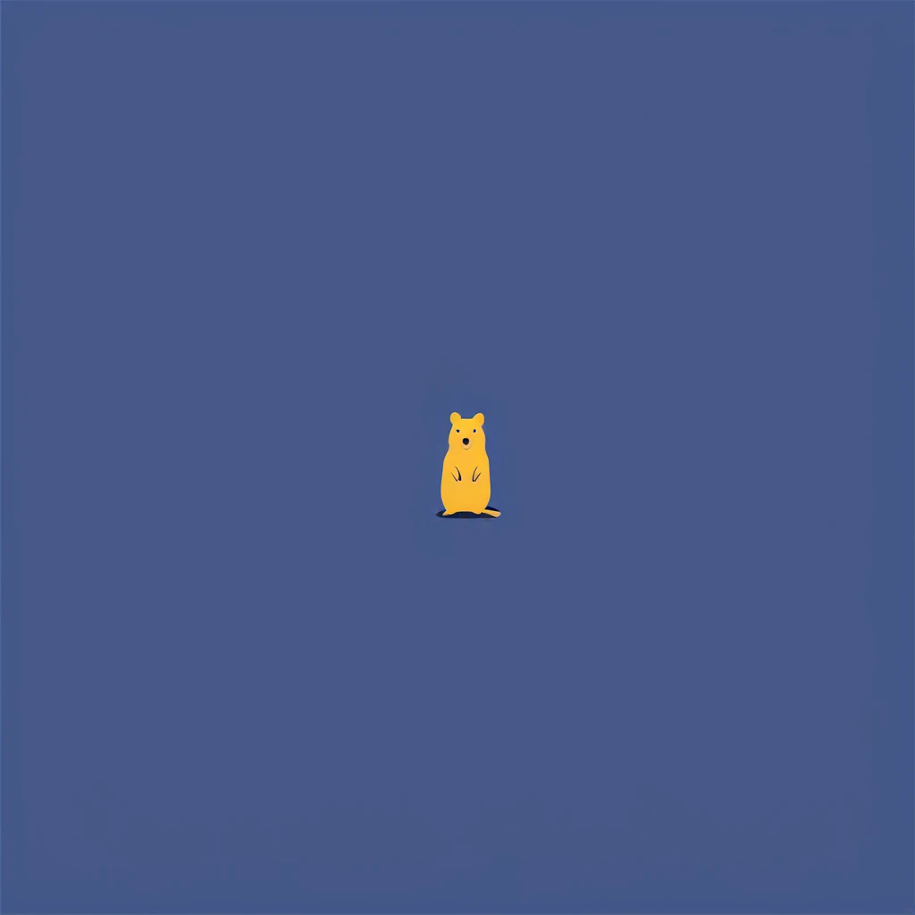 cute quokka, illustration, vector graphics, strong contours
