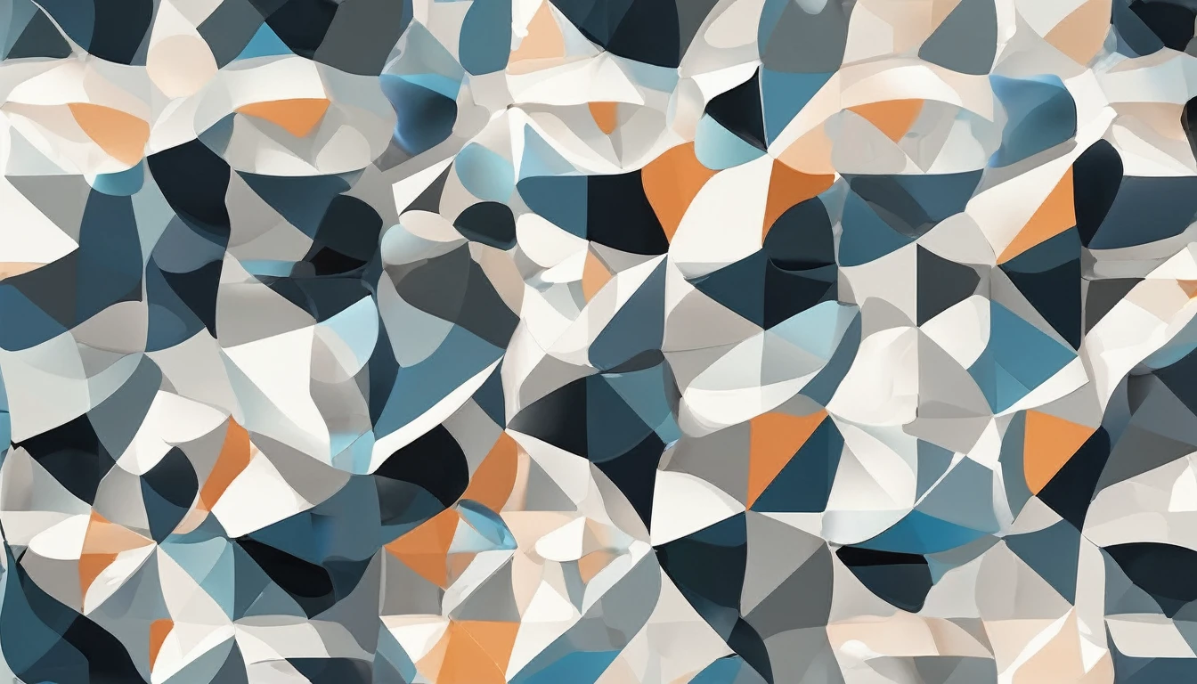 central geometric shape. The shape should be a soft, muted color such as pastel blue or light gray. The background should be a plain, solid color, like white or a very light shade of the shape's color. Ensure the image has a clean, uncluttered appearance with a lot of negative space, focusing on simplicity and elegance. The overall style should evoke a sense of calm and serenity, with smooth lines and a balanced composition.